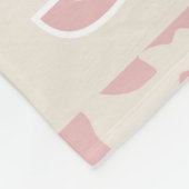 Classic Personalized Pink Cow Print Fleece Deken (Hoek)