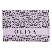Classic Personalized Pink Leopard Print Kussensloop (Voorkant)