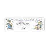 Classic Peter de Konijn Baby shower Adres Etiket (Voorkant)