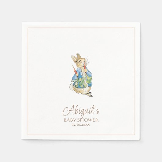Classic Peter de Konijn Winter Herfst Baby shower Servet (Voorkant)