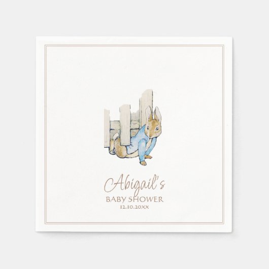 Classic Peter de Konijn Winter Herfst Baby shower Servet (Voorkant)