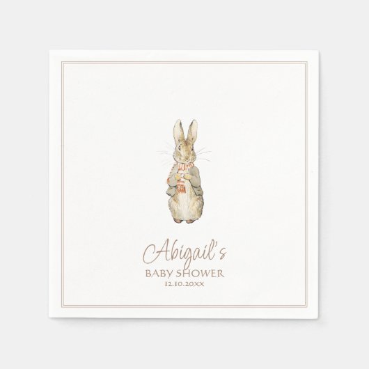 Classic Peter de Konijn Winter Herfst Baby shower Servet (Voorkant)