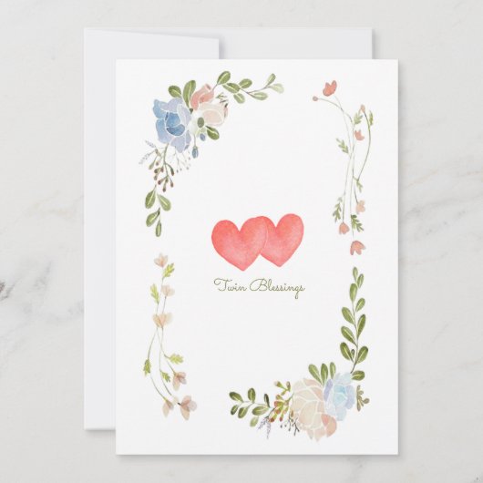 Classic Peter de Konijnentweeling Baby shower Kaart (Achterkant)