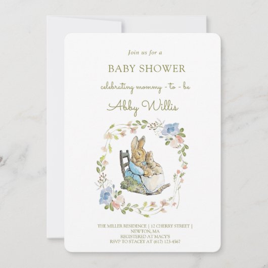 Classic Peter de Konijnentweeling Baby shower Kaart (Voorkant)