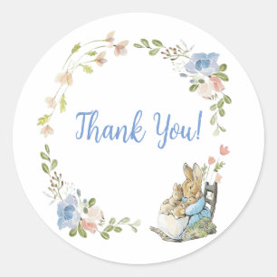 Classic Peter de Konijnentweeling Baby shower Ronde Sticker