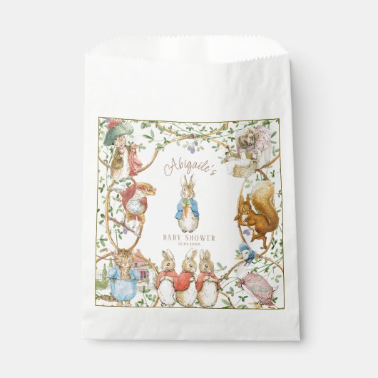 Classic Peter het Konijn Baby shower Bedankzakje (Voorkant)