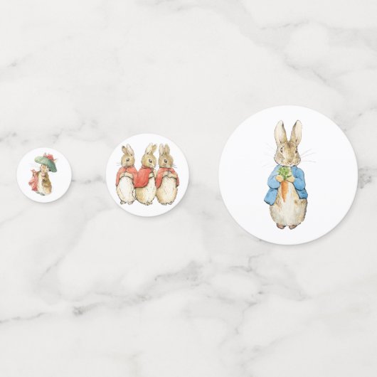 Classic Peter het Konijn Baby shower Confetti (Achterkanten)