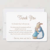 Classic Peter het Konijn Baby shower Dank u Auto (Voorkant)