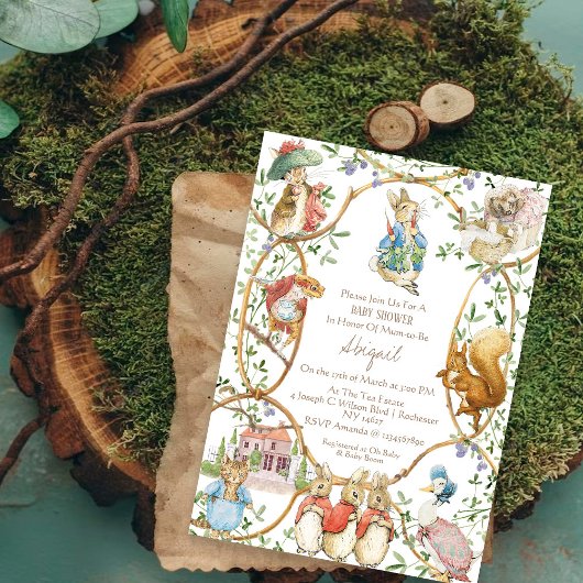 Classic Peter het Konijn Baby shower Kaart