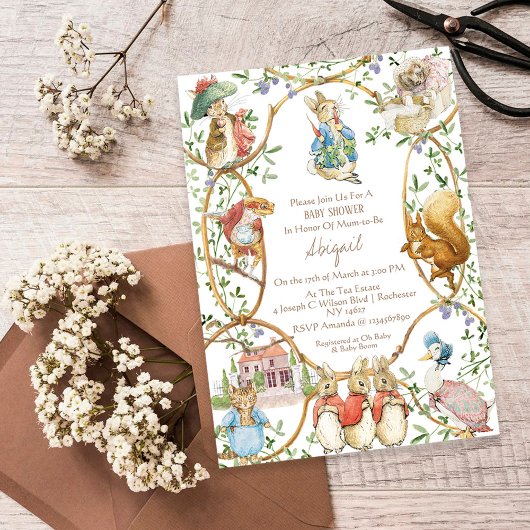 Classic Peter het Konijn Baby shower Kaart