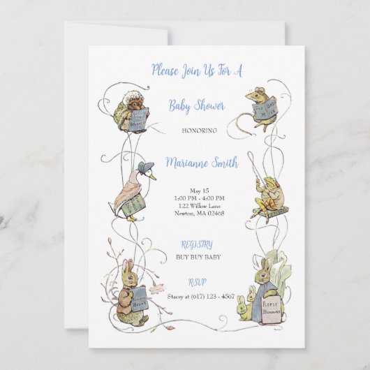 Classic Peter het Konijn Baby shower Kaart (Voorkant)