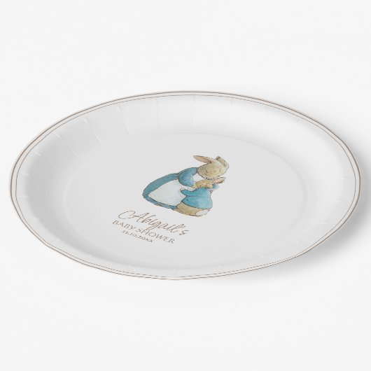 Classic Peter het Konijn Baby shower Papieren Bordje (Gekanteld)