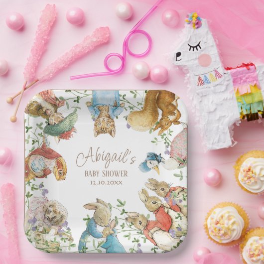 Classic Peter het Konijn Baby shower Papieren Bordje (Feest)