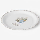 Classic Peter het Konijn Baby shower Papieren Bordje (Gekanteld)