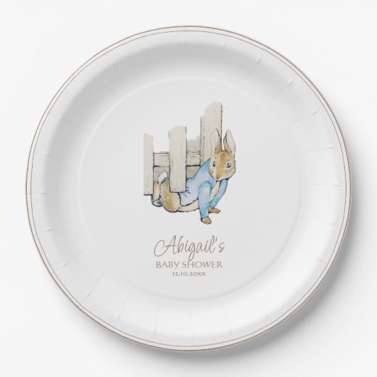 Classic Peter het Konijn Baby shower Papieren Bordje (Voorkant)