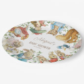 Classic Peter het Konijn Baby shower Papieren Bordje (Gekanteld)