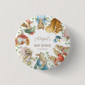 Classic Peter het Konijn Baby shower Ronde Button 3,2 Cm (Voorkant)