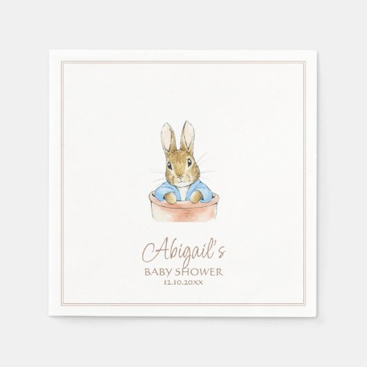 Classic Peter het Konijn Baby shower Servet (Voorkant)
