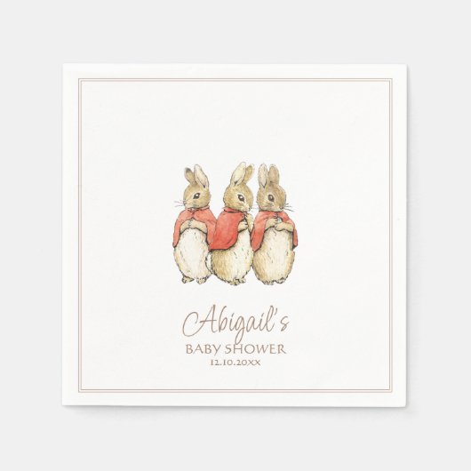 Classic Peter het Konijn Baby shower Servet (Voorkant)
