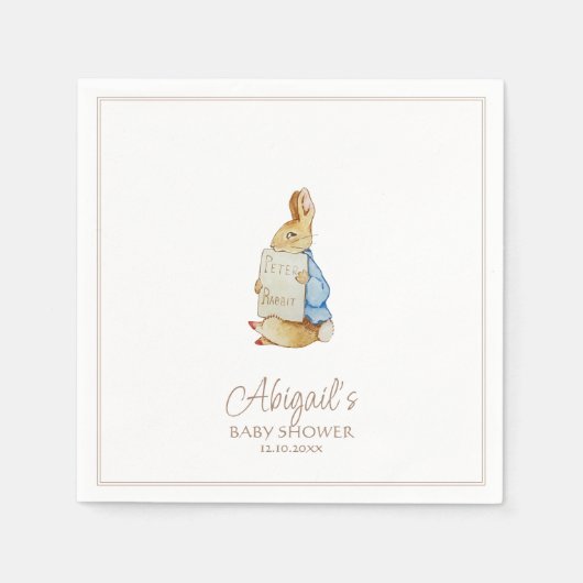 Classic Peter het Konijn Baby shower Servet (Voorkant)