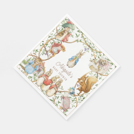 Classic Peter het Konijn Baby shower Servet (Hoek)