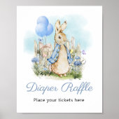 Classic Peter Konijn Baby shower Luier Raffle Poster (Voorkant)