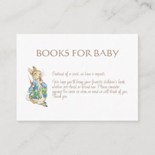 Classic Peter the Rabbit Baby shower Boek Aanvraag Informatiekaartje