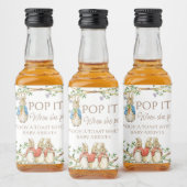 Classic Peter the Rabbit Baby shower Boek Aanvraag Likeurfles Etiket (Flessen)