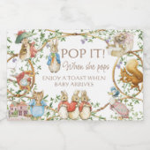 Classic Peter the Rabbit Baby shower Boek Aanvraag Likeurfles Etiket (Enkel label)