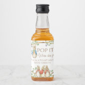 Classic Peter the Rabbit Baby shower Boek Aanvraag Likeurfles Etiket (Voorkant)