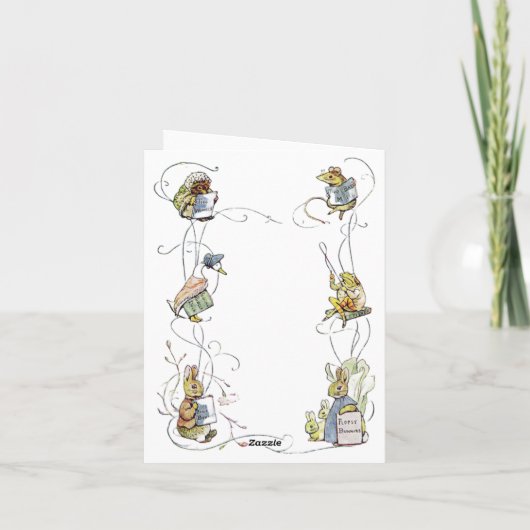 Classic Peter the Rabbit Baby shower Dank je wel Bedankkaart (Achterkant)