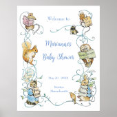 Classic Peter the Rabbit Baby shower Groot Welkom Poster (Voorkant)