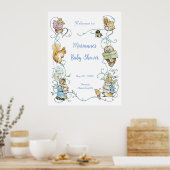 Classic Peter the Rabbit Baby shower Groot Welkom Poster (Keuken)