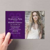 Classic Photo Afstuderen Acryl Uitnodigingen (Insitu (Draagbaar))