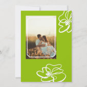 Classic Photo Citrus Green Floral Wedding Kaart (Achterkant)