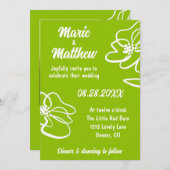 Classic Photo Citrus Green Floral Wedding Kaart (Voorkant / Achterkant)