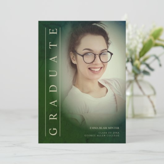 Classic Photo Green Shades Graduation Party (Staand voorkant)