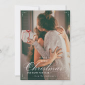 Classic Photo Merry Happy Nieuwjaarskaart (Voorkant)