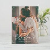 Classic Photo Merry Happy Nieuwjaarskaart (Staand voorkant)