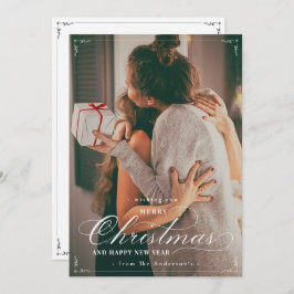 Classic Photo Merry Happy Nieuwjaarskaart