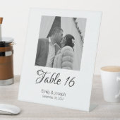 Classic Photo Table Numbers Pedestal Sign Reclamebord Met Voetstuk (Insitu)