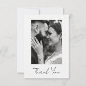 Classic Photo Wedding Flat Thank You Card (Voorkant)