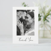 Classic Photo Wedding Flat Thank You Card (Staand voorkant)