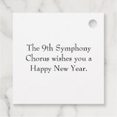 Classic Piano Keyboard Musical Occasion Custom Bedankjes Labels (Achterkant)