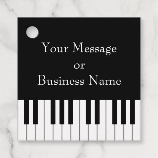 Classic Piano Keyboard Musical Occasion Custom Bedankjes Labels (Voorkant)
