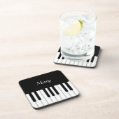 Classic piano-toetsenbord - Aangepaste muziek Bier Onderzetter (Rechterzijde)