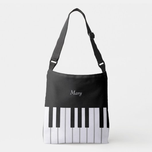 Classic piano-toetsenbord - Aangepaste muziek Crossbody Tas (Voorkant)
