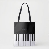 Classic piano-toetsenbord - Aangepaste muziek Tote Bag (Voorkant)