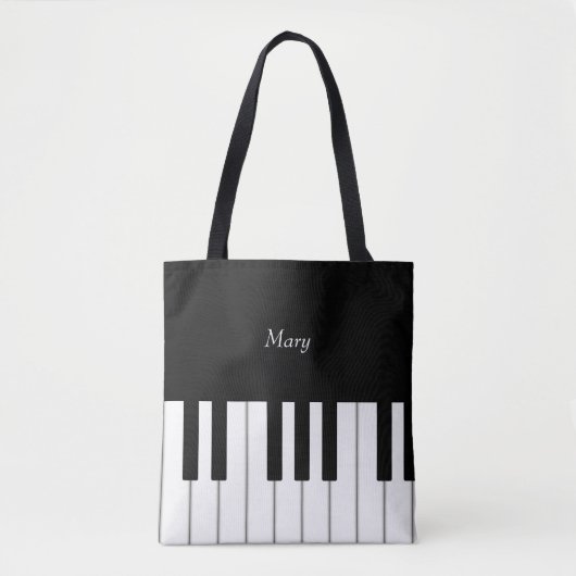 Classic piano-toetsenbord - Aangepaste muziek Tote Bag (Voorkant)