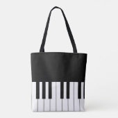 Classic piano-toetsenbord - Aangepaste muziek Tote Bag (Achterkant)